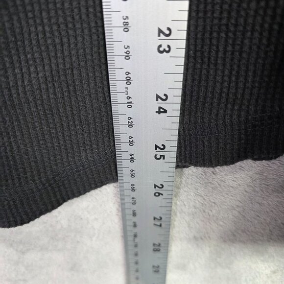 Mens True Craft Black Waffle Knit Thermal T Shirt Long Sleeve Cotton Blend M - Picture 6 of 7